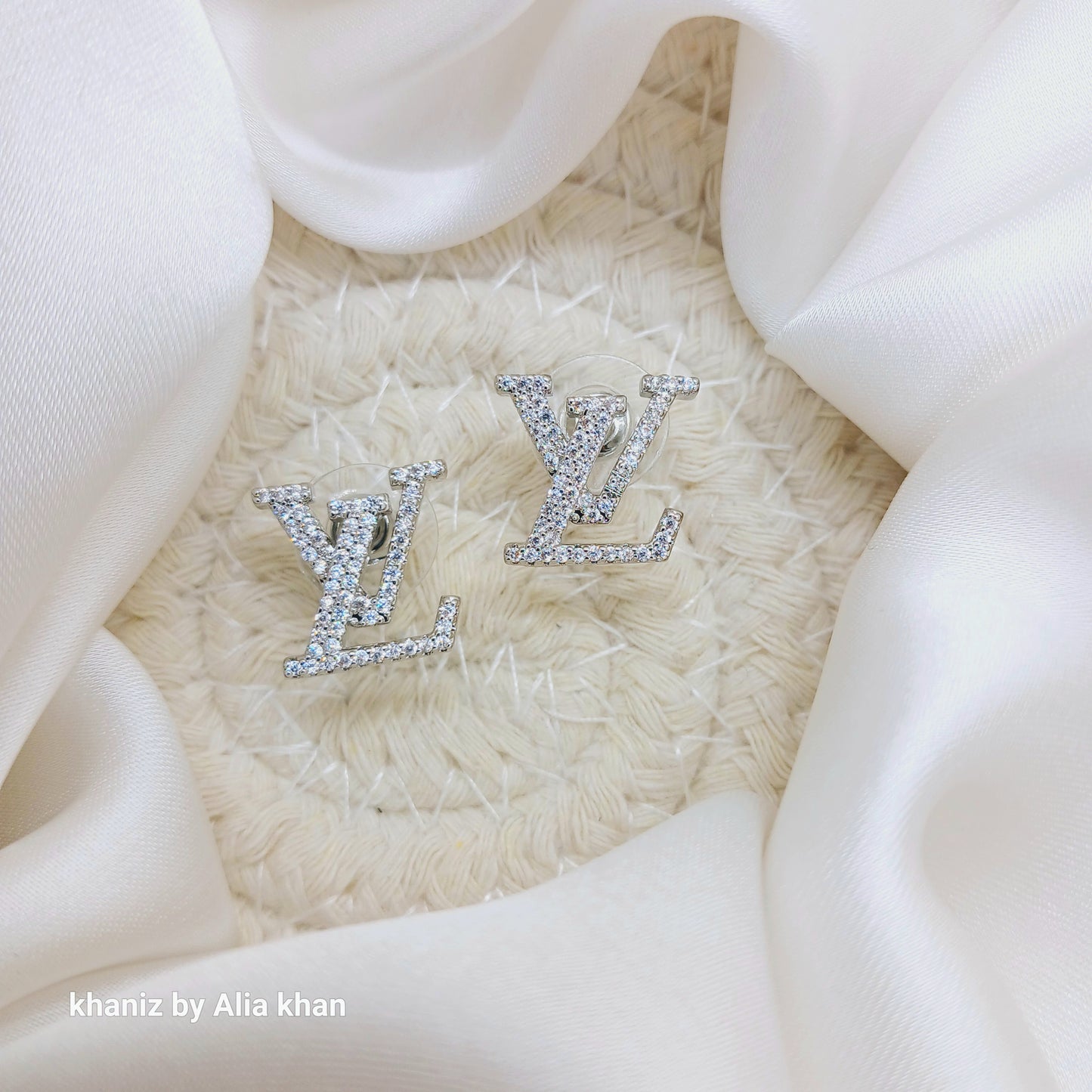 Branded LV Earrings Silver