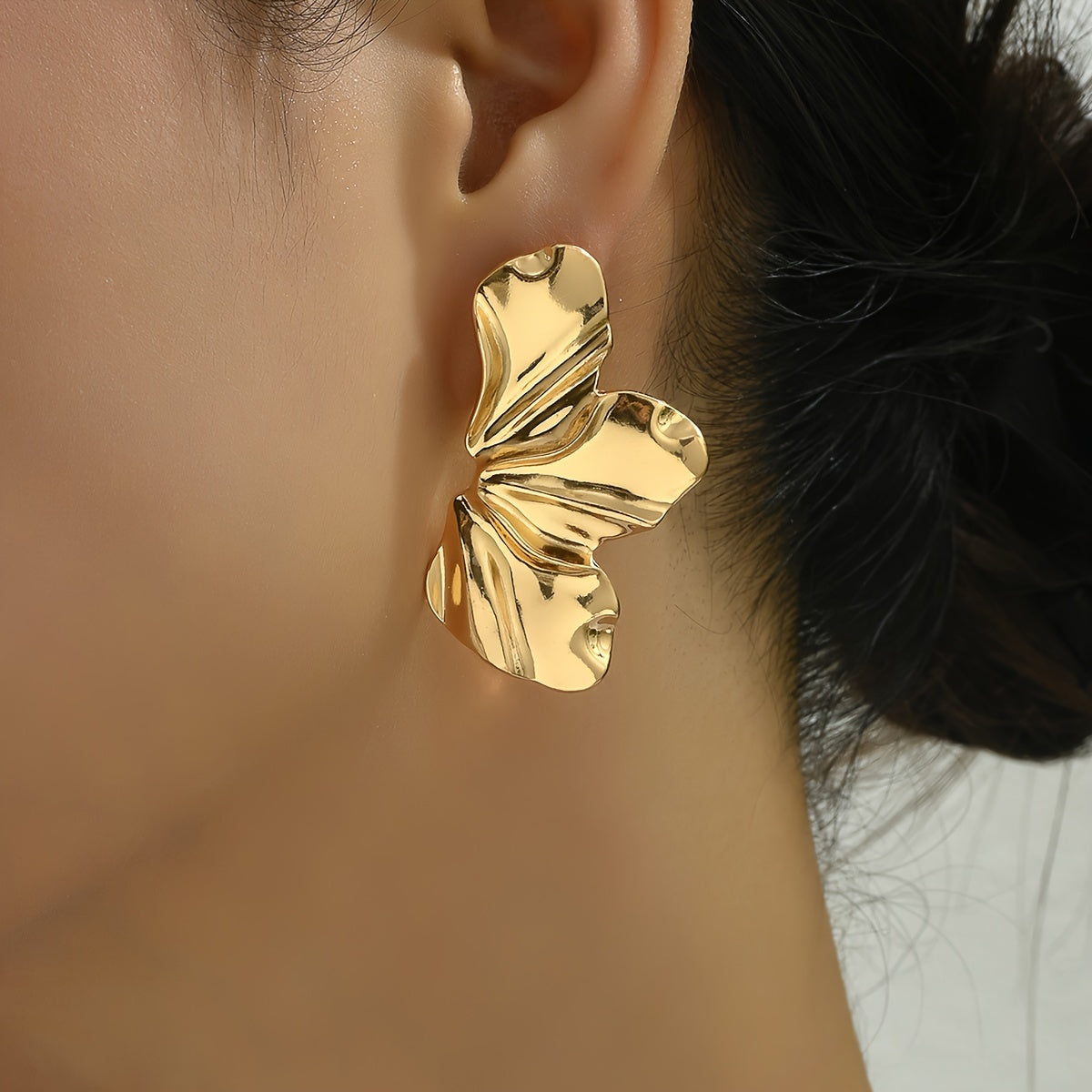 Golden Petal Earrings