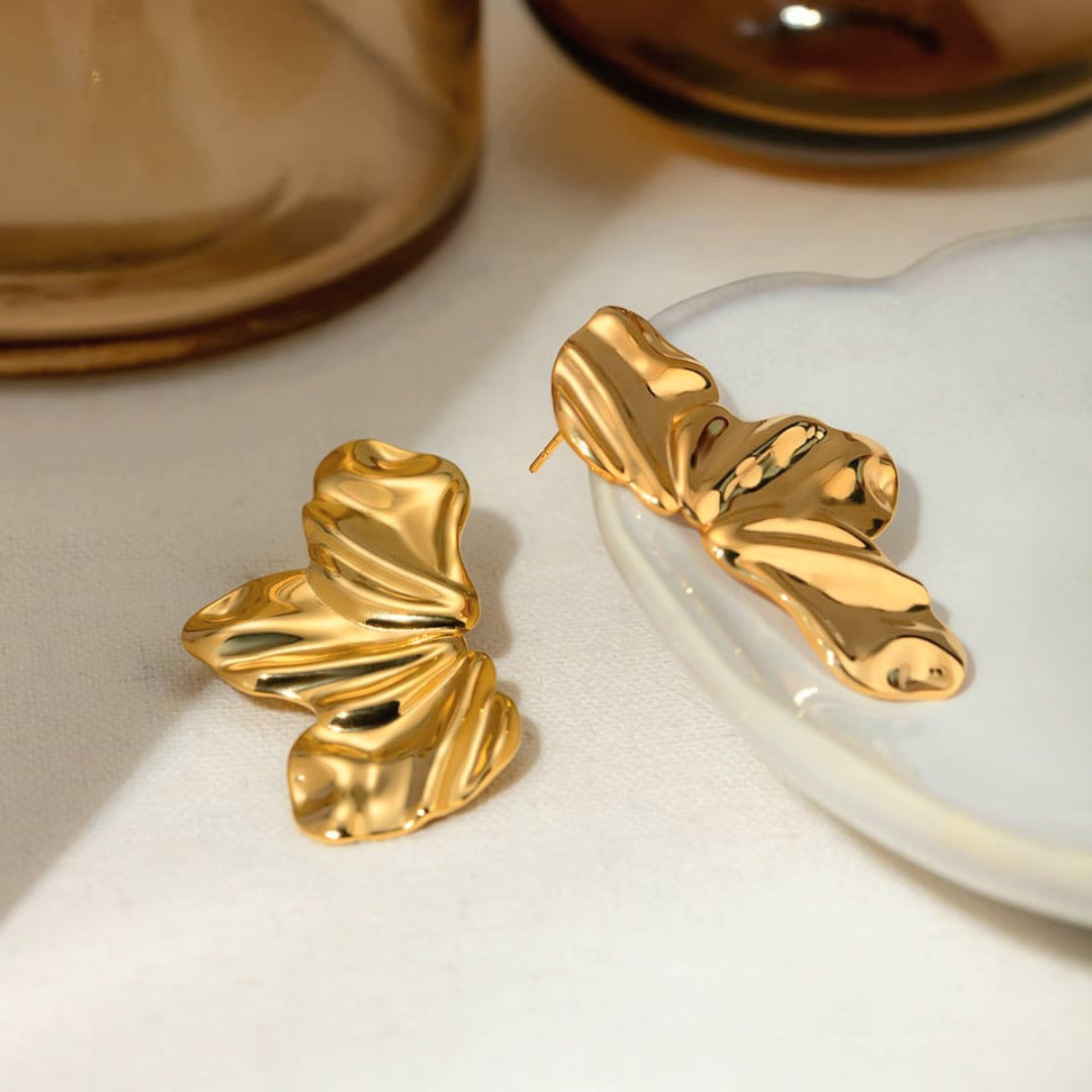 Golden Petal Earrings