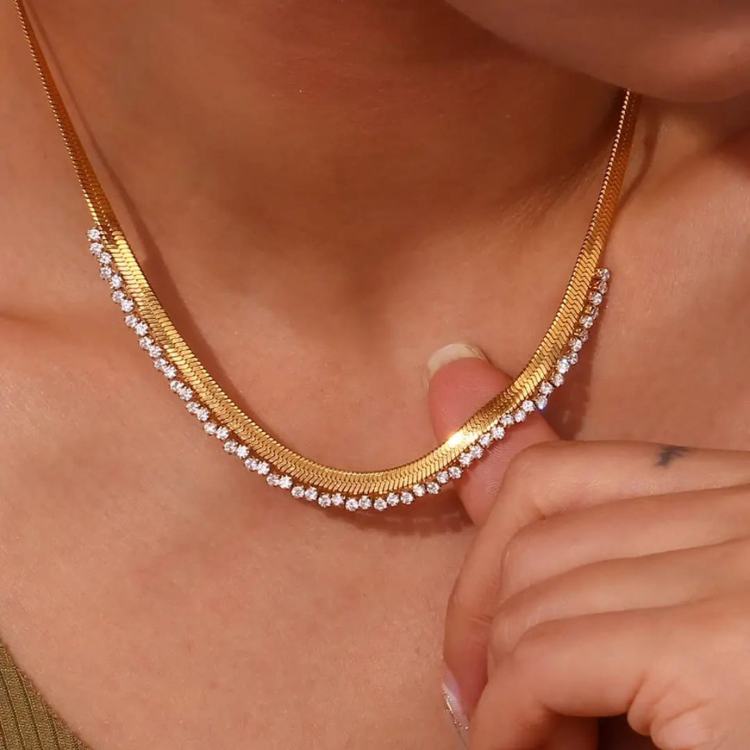 Diamond Wave Necklace