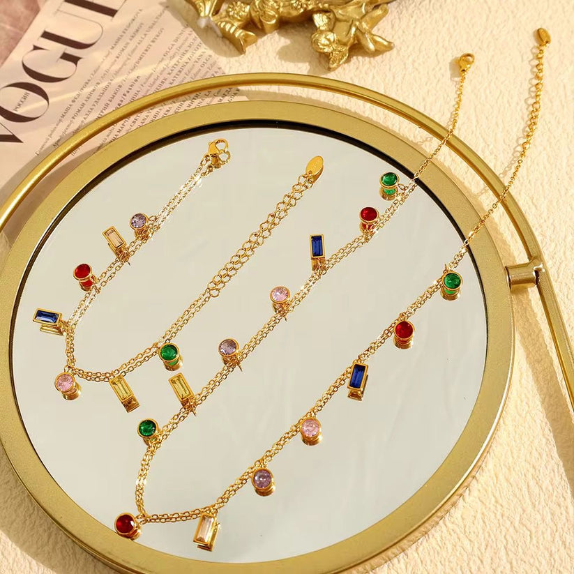 Multi Gem Charm Set