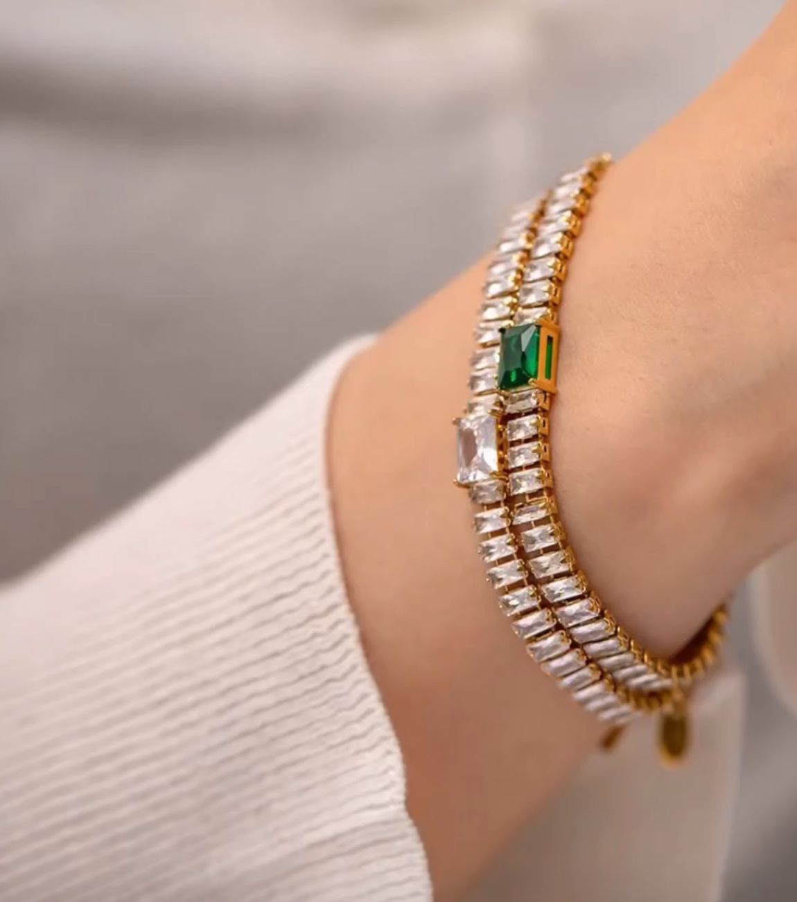 Emerald Ice Tennis Bracelet
