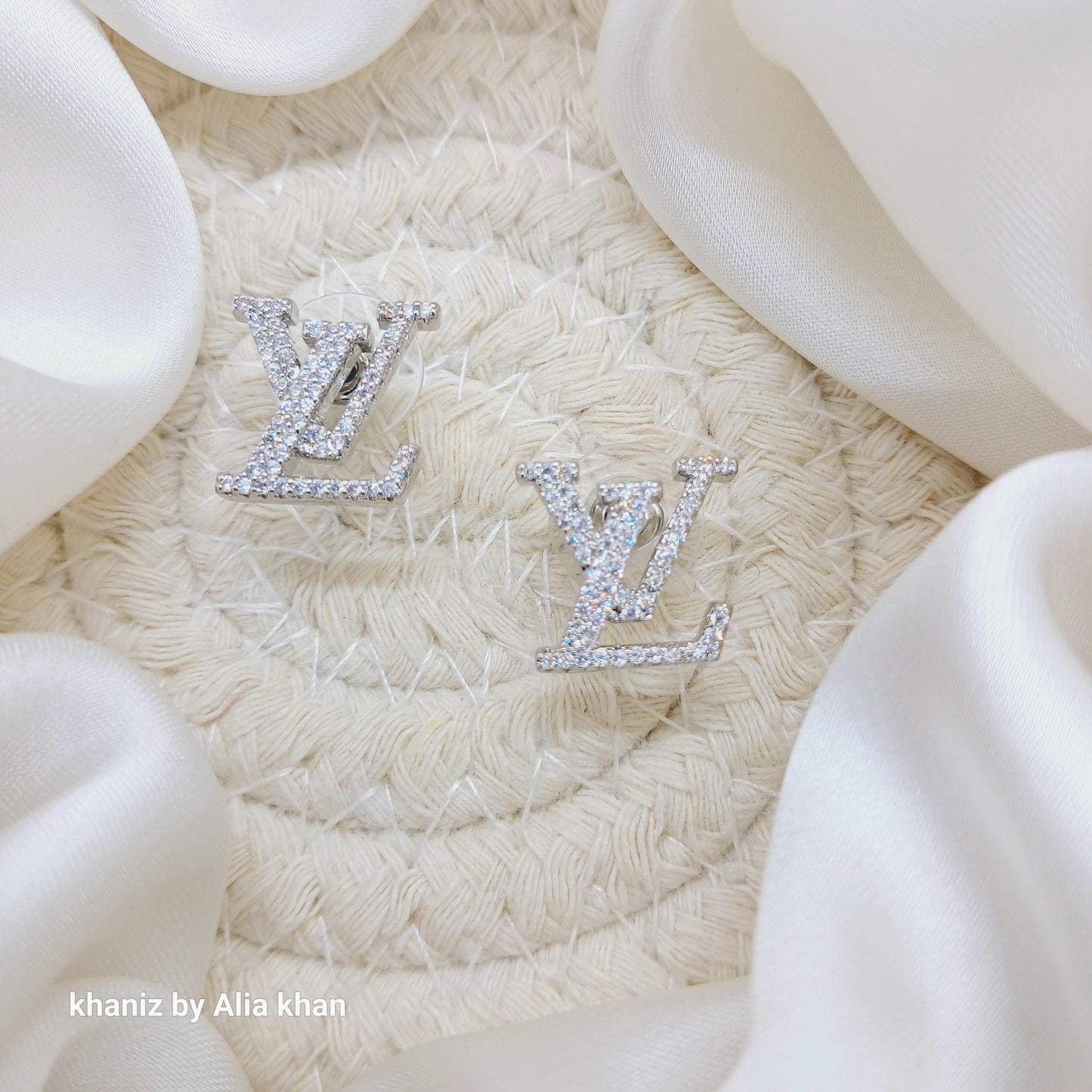 Branded LV Earrings Silver
