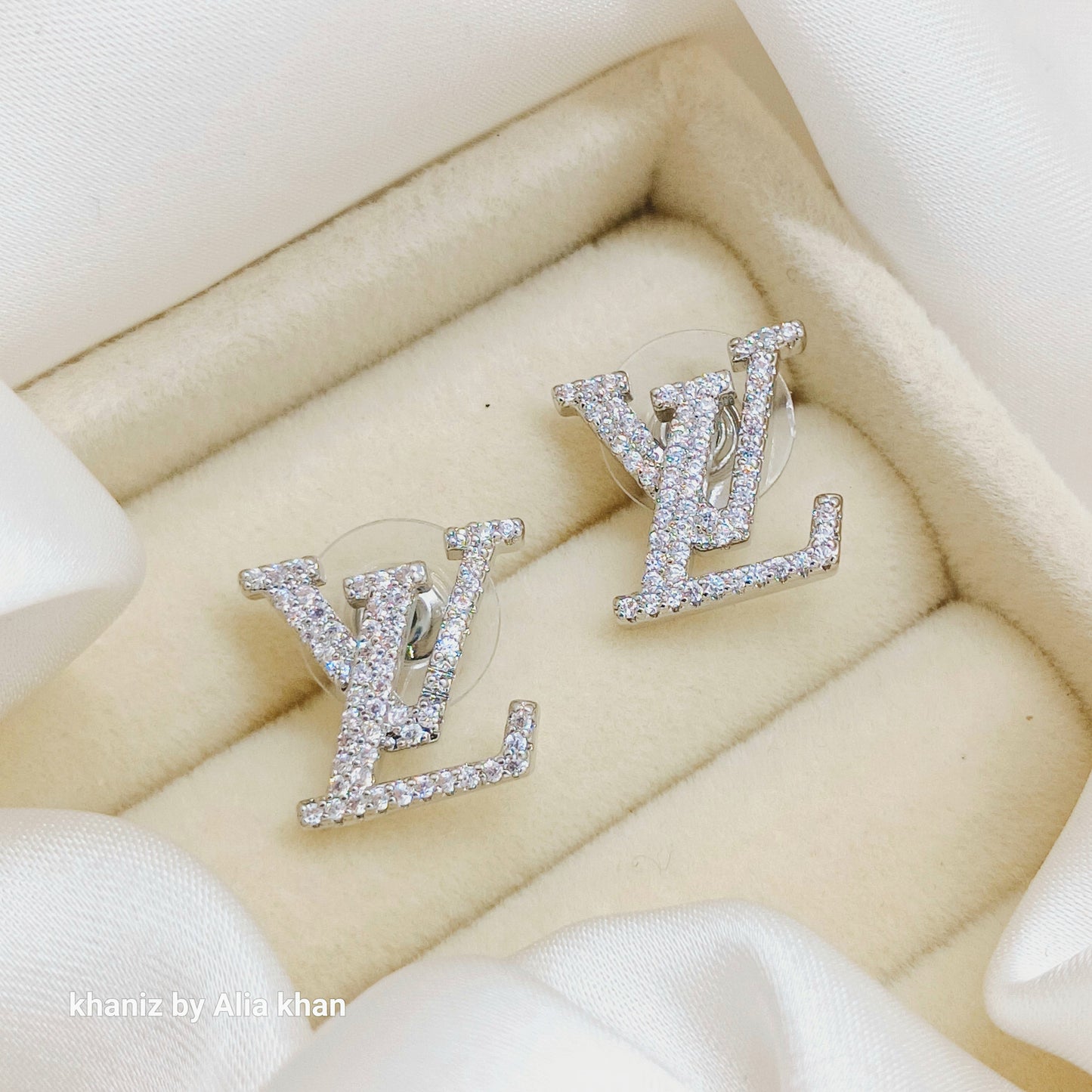 Branded LV Earrings Silver