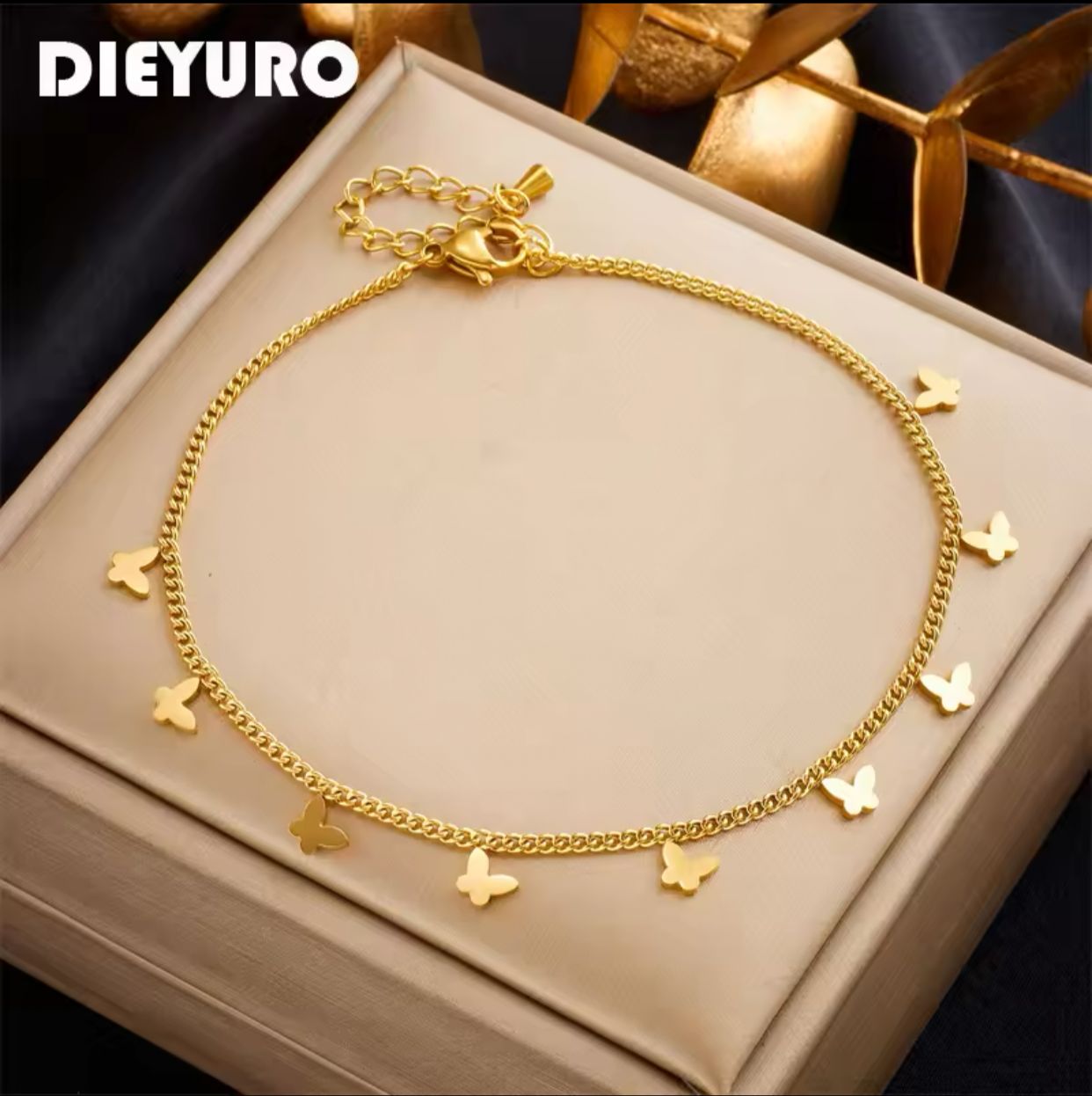 Butterfly anklet