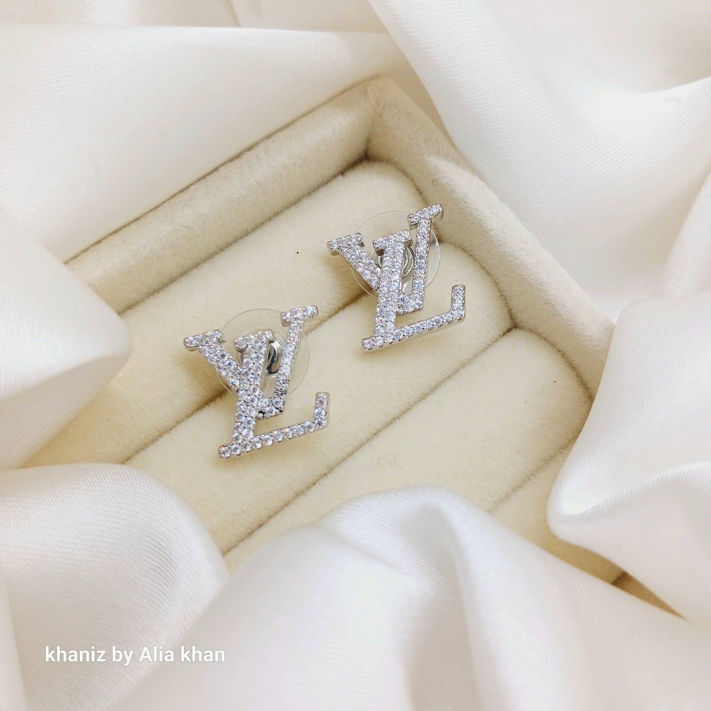 Branded LV Earrings Silver