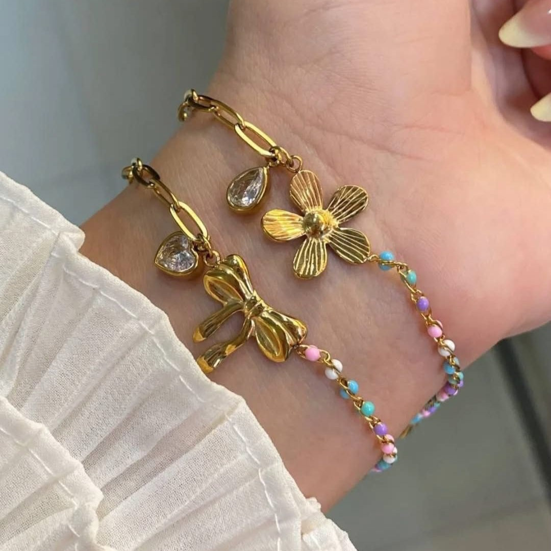Flower Charm Bracelet