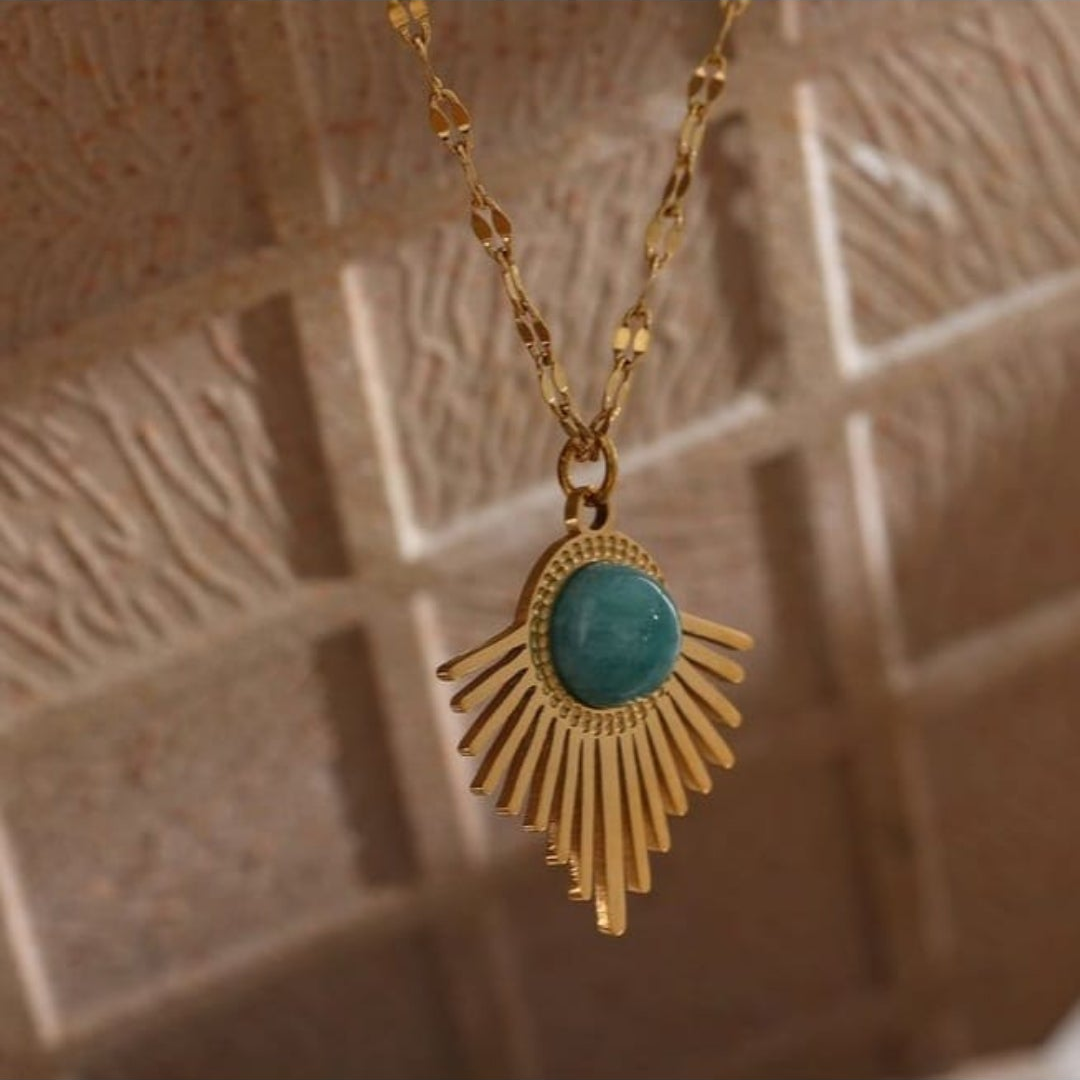 Turquoise Sunburst Pendant