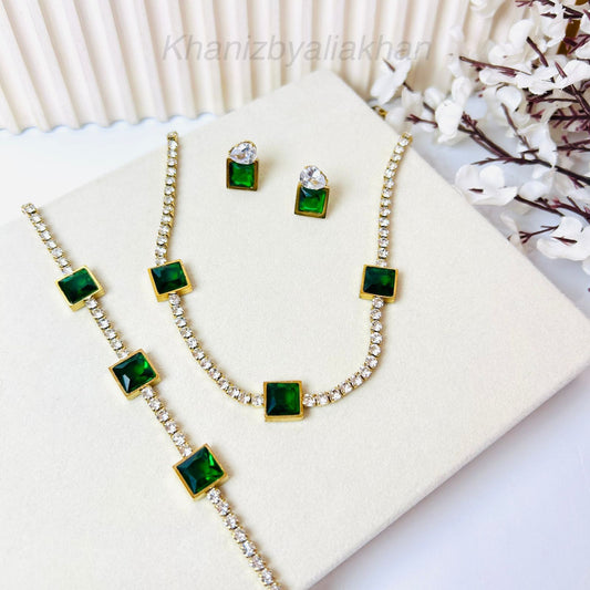 Emerald Ice Tennis Set