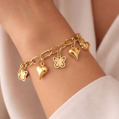 Lovely Butterfly Charm Bracelet