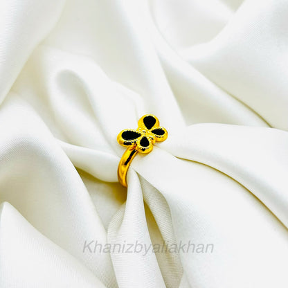 Black Butterfly Ring