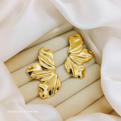 Golden Petal Earrings