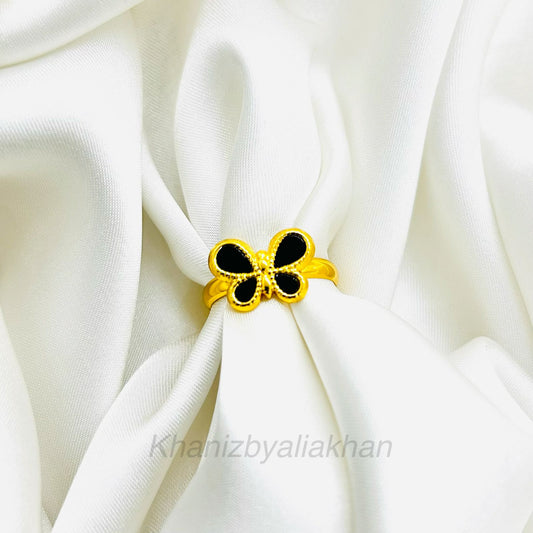 Black Butterfly Ring