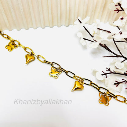 Lovely Butterfly Charm Bracelet