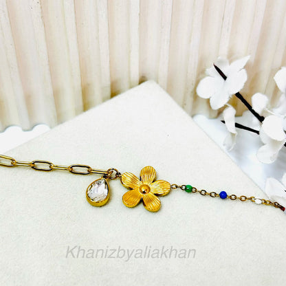 Flower Charm Bracelet
