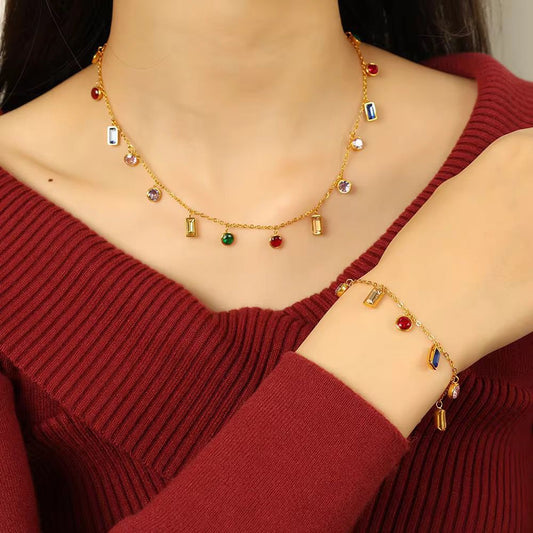 Multi Gem Charm Set