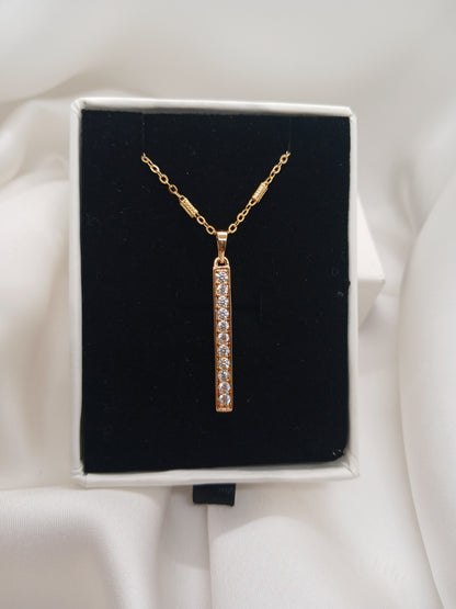 Luxurious diamante bar pendant