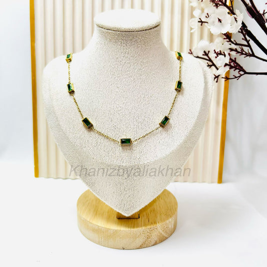 Dainty Emerald Necklace
