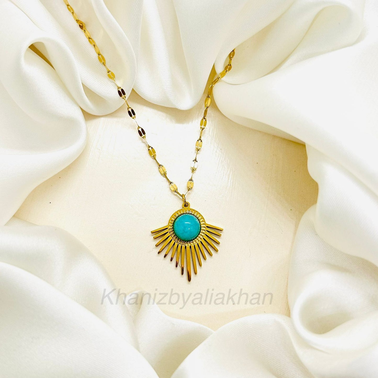 Turquoise Sunburst Pendant