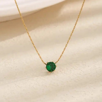 Dainty Emerald Pendant