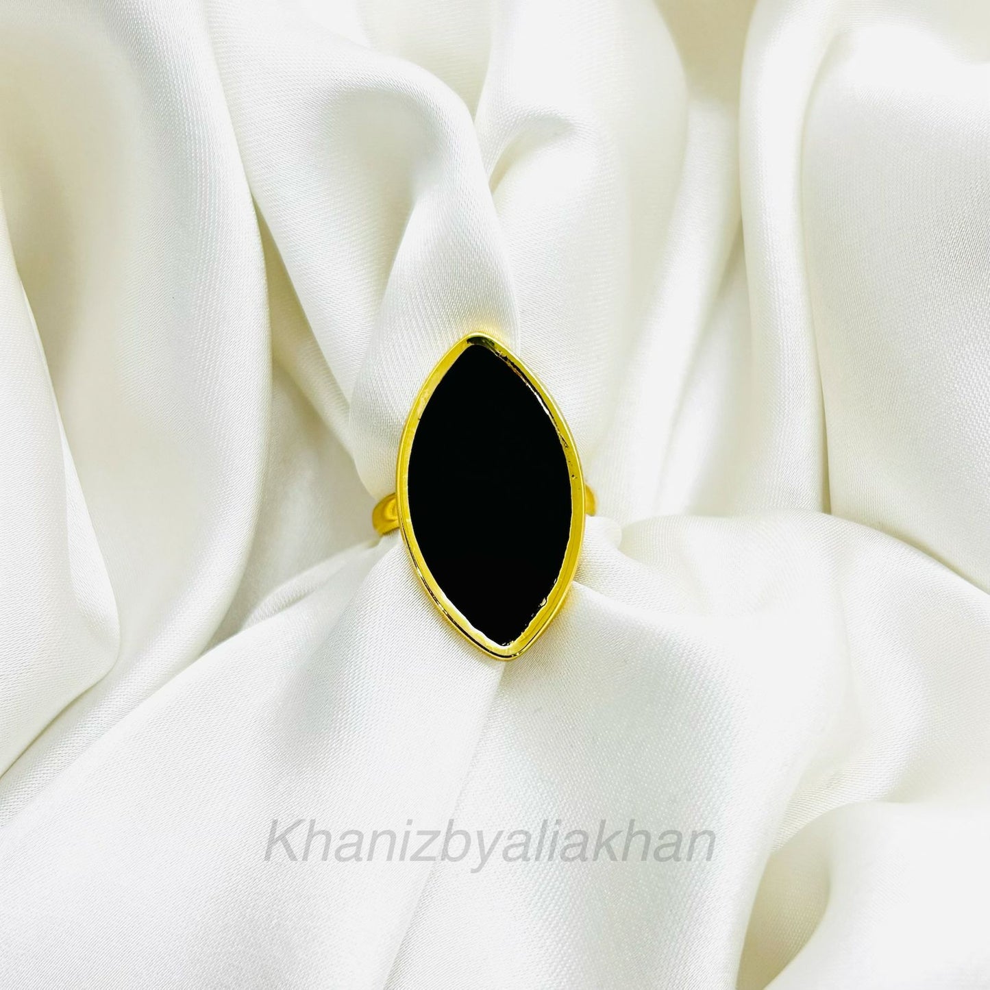 Black Marquise Ring