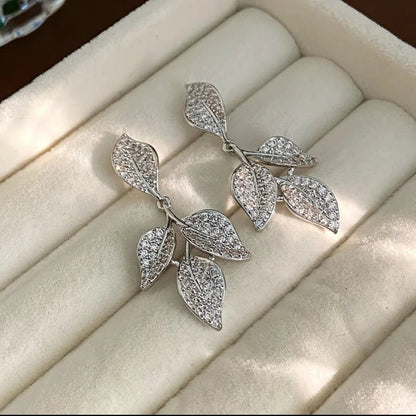 Sparkle Leafy Earrings