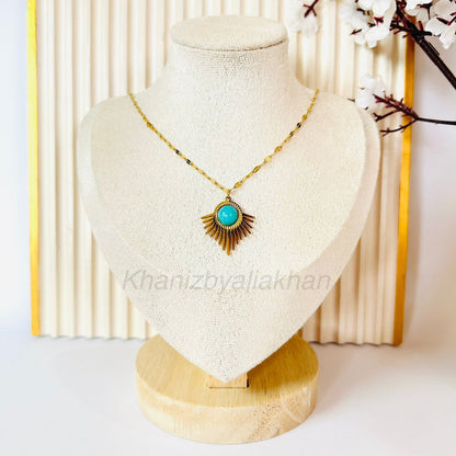 Turquoise Sunburst Pendant
