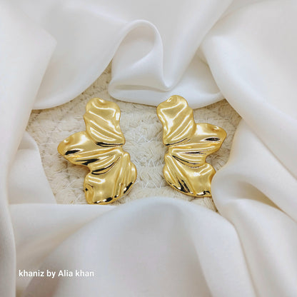 Golden Petal Earrings