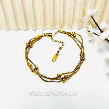 Beaded Trinity Bracelet
