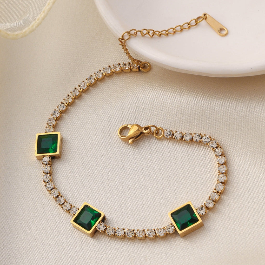 Emerald Ice Tennis Bracelet