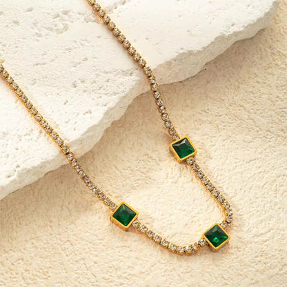 Emerald Ice Tennis Necklace