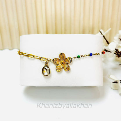 Flower Charm Bracelet