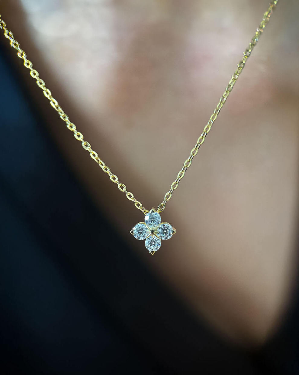 Crystal Clover Pendant
