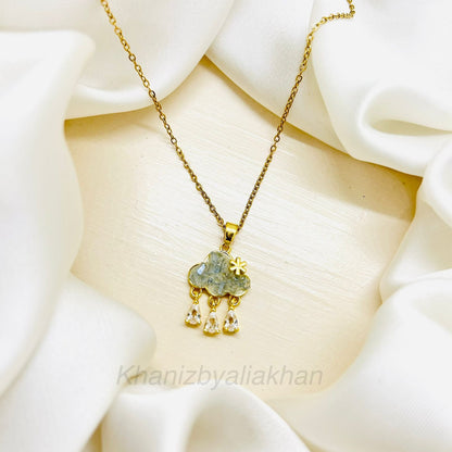 Soft Sky Raincloud Pendant