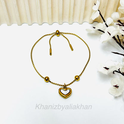 White Heart Bracelet