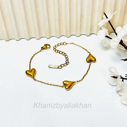 Triple Heart Bracelet