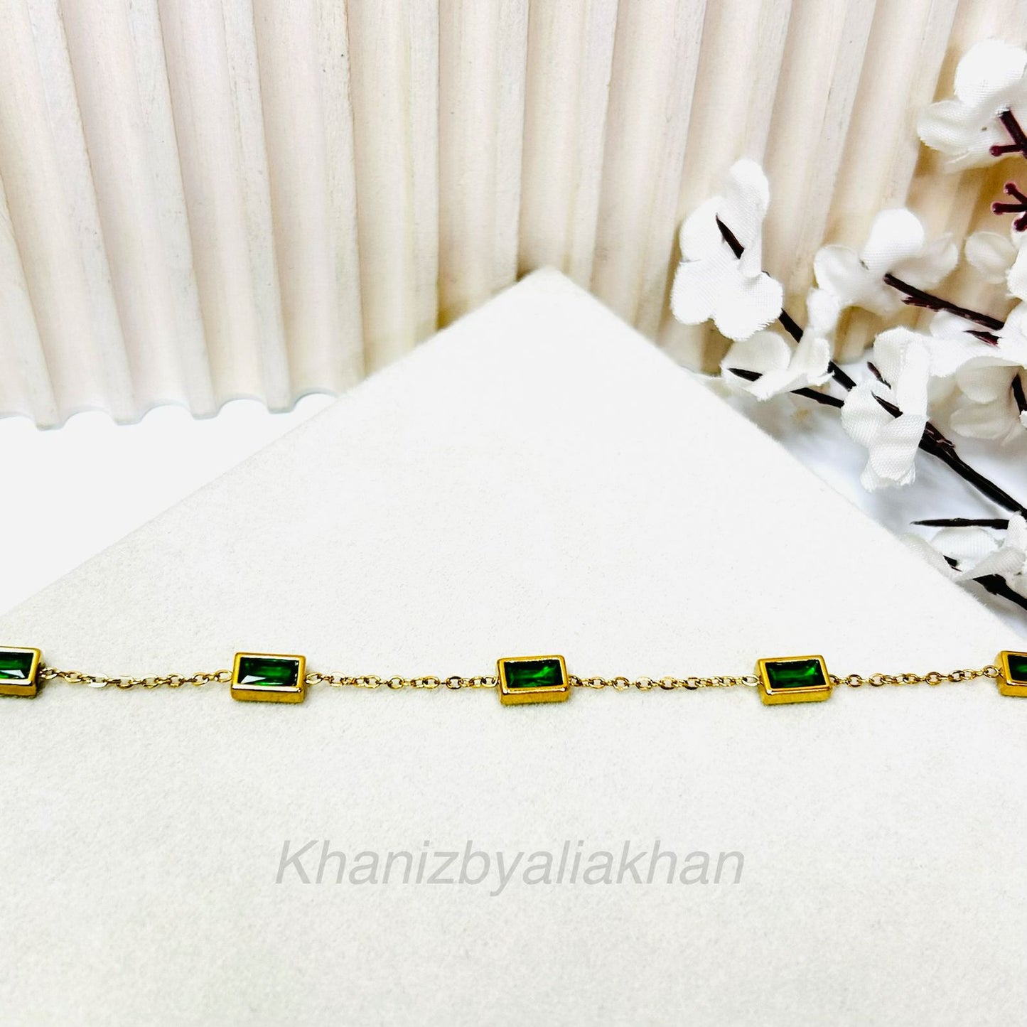 Dainty Emerald Bracelet