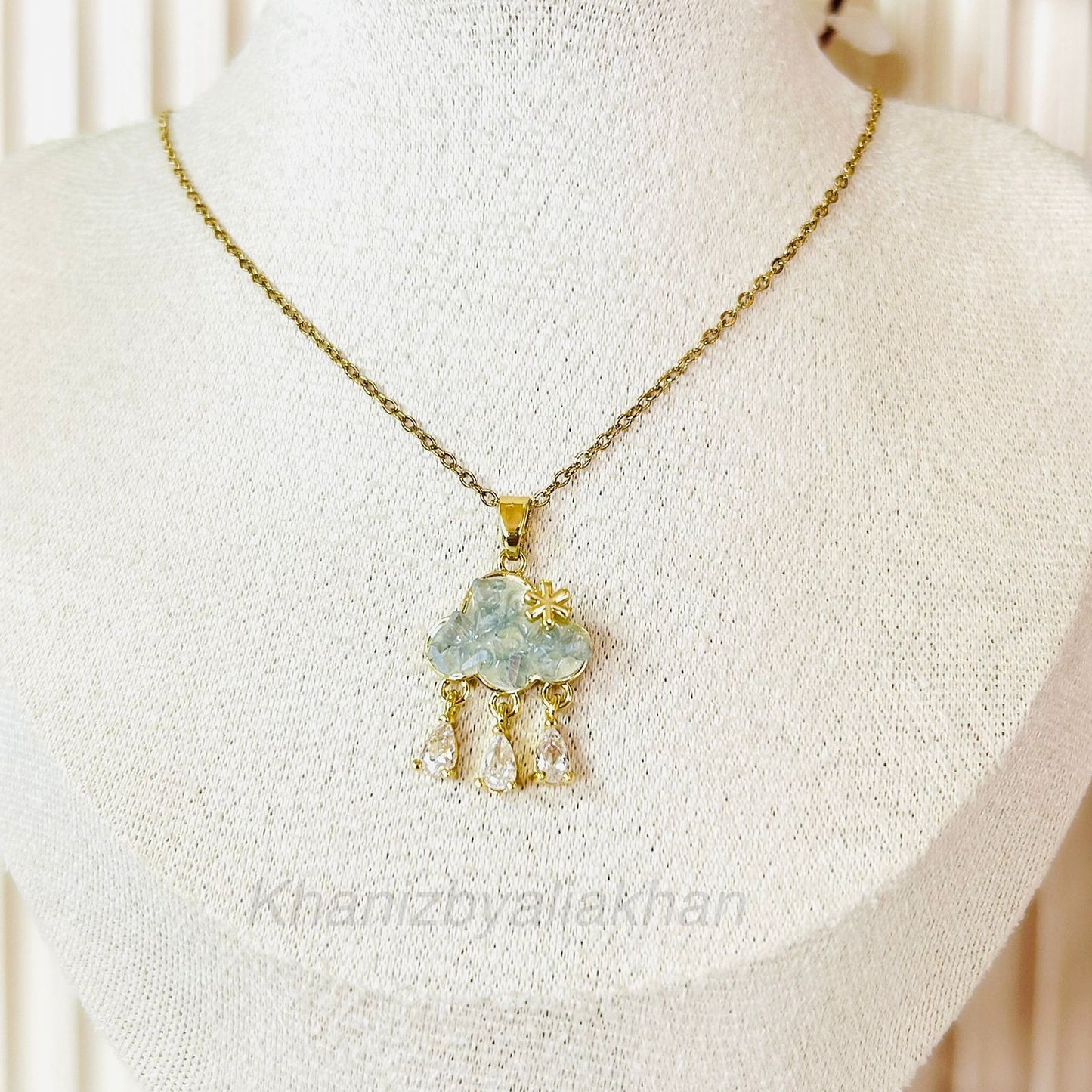 Soft Sky Raincloud Pendant