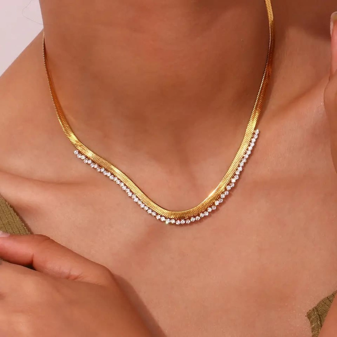 Diamond Wave Necklace