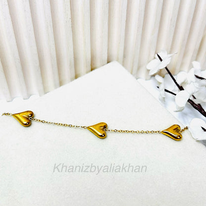 Triple Heart Bracelet