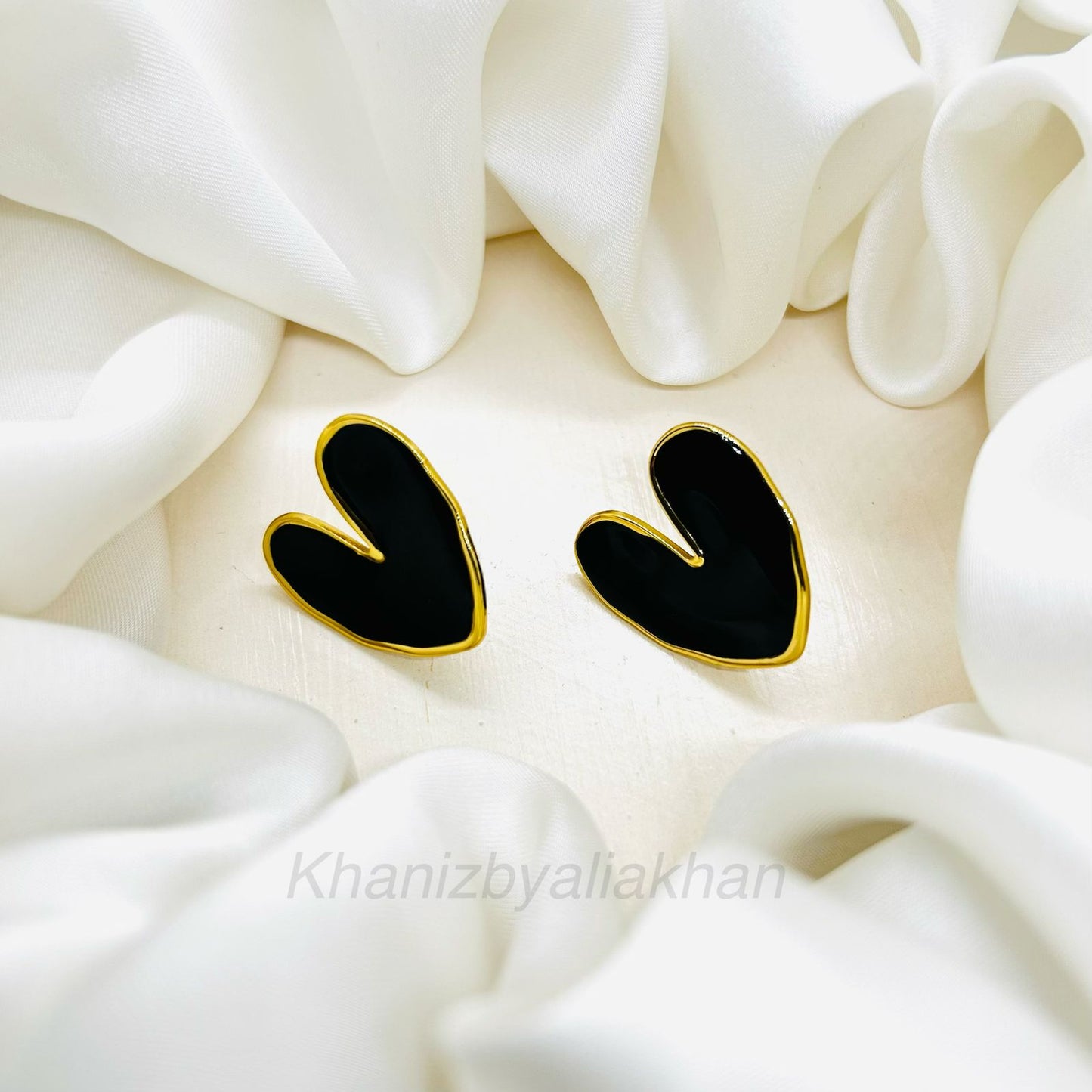 Black Heart Earrings