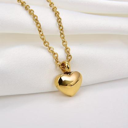 Golden heart love pendant