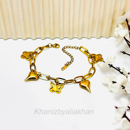 Lovely Butterfly Charm Bracelet