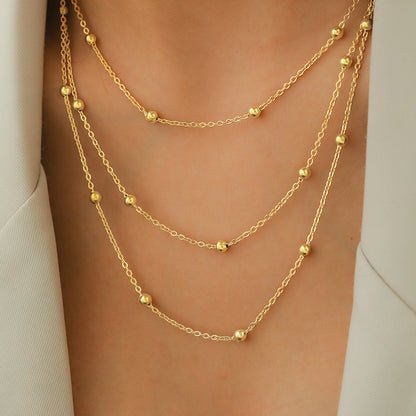 Triple Layer Beaded Necklace
