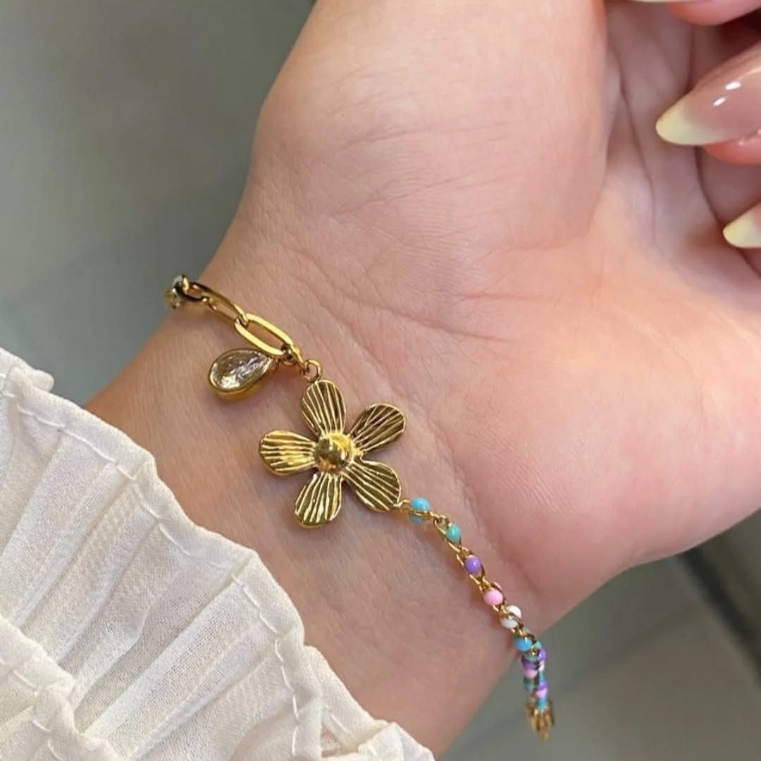 Flower Charm Bracelet