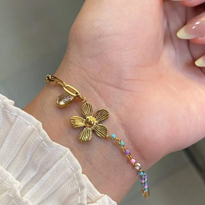 Flower Charm Bracelet