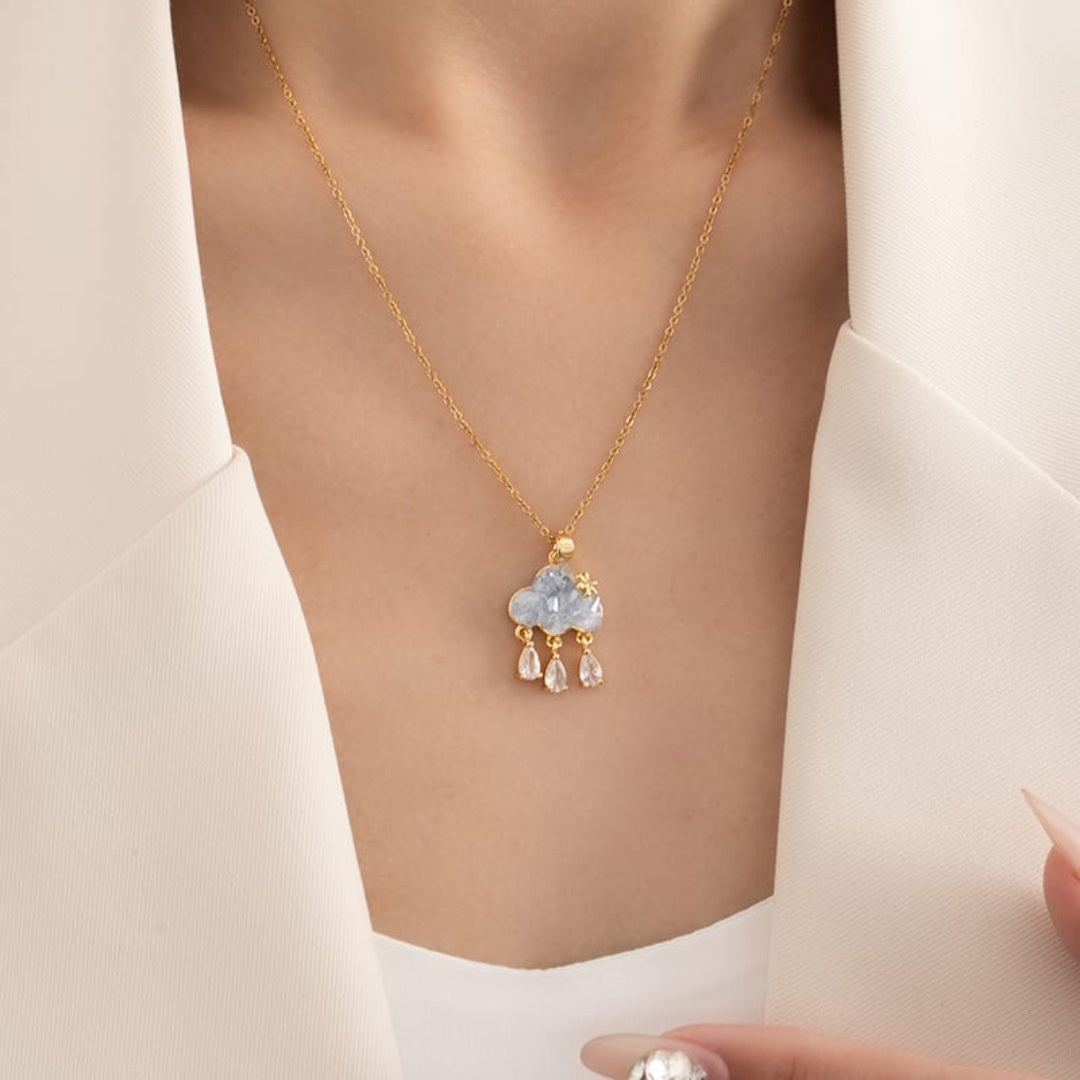 Soft Sky Raincloud Pendant