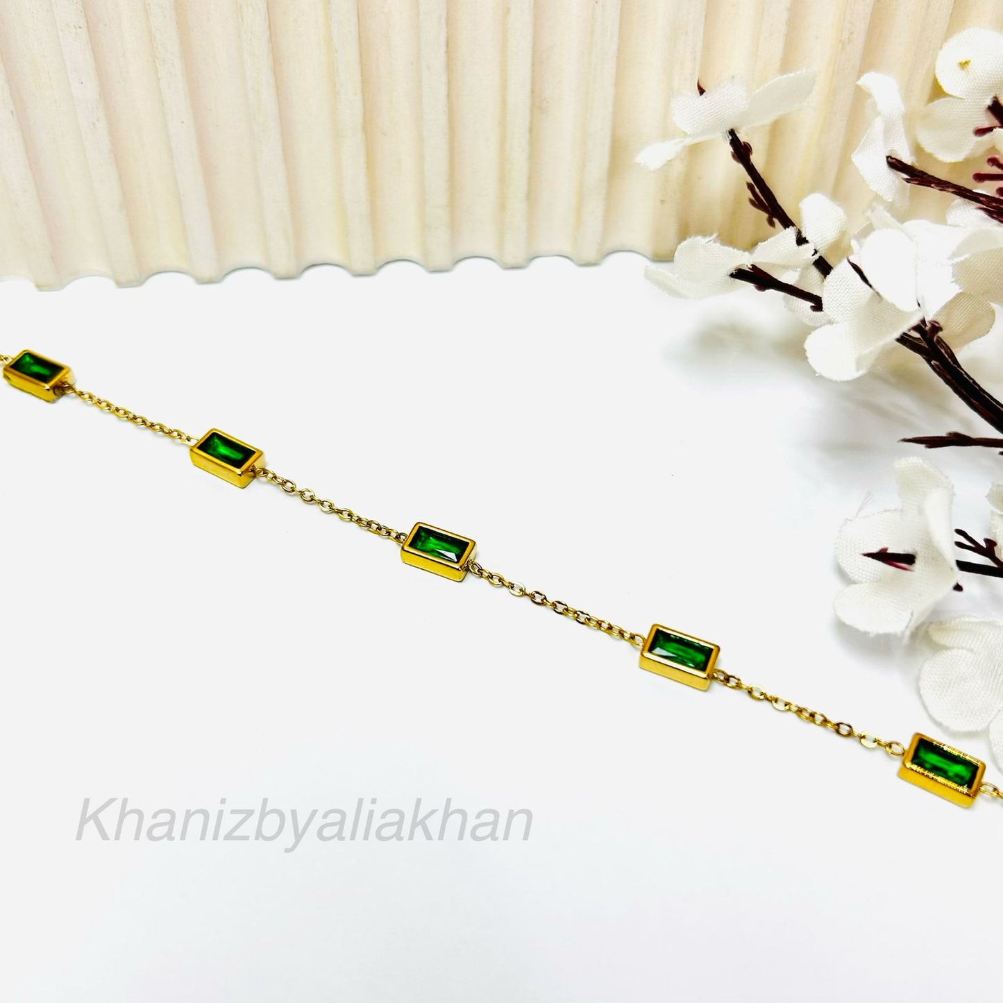 Dainty Emerald Bracelet
