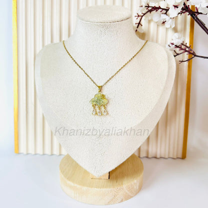 Soft Mint Raincloud Pendant