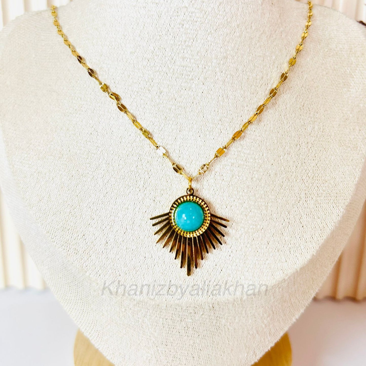 Turquoise Sunburst Pendant